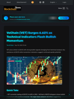 VeChain (VET) Surges 6.62% as Technical Indicators Flash Bullish Momentum - Blockchain.News