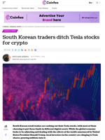 South Korean traders ditch Tesla stocks for crypto - Coinfea