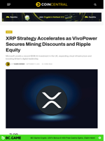 XRP Strategy Accelerates as VivoPower Secures Mining Discounts and Ripple Equity
