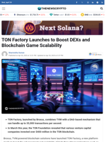 TON Factory Launches to Boost DEXs and Blockchain Game