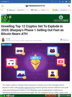 Unveiling Top 12 Cryptos Set To Explode in 2025: Blazpay’s Phase 1 Selling Out Fast as Bitcoin Nears ATH 