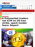 6 Polymarket traders net $1M on US-Iran strike, spark insider fears: Report - The Crypto News Wire