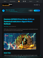 Cosmos (ATOM) Price Drops 3.5% as Technical Indicators Signal Mixed Outlook - Blockchain.News