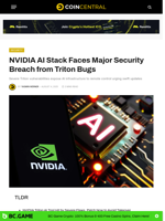 NVIDIA AI Stack Faces Major Security Breach from Triton Bugs