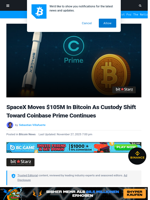 SpaceX Moves $105M In Bitcoin As Custody Shift Toward Coinbase Prime Continues | Bitcoinist.com