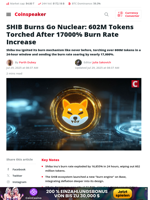 602M SHIB Burned as Burn Rate Explodes 17,000% in One Day