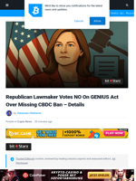 Republican Lawmaker Votes NO On GENIUS Act Over Missing CBDC Ban – Details | Bitcoinist.com