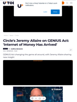 Circle's Jeremy Allaire on GENIUS Act: 'Internet of Money Has Arrived' - U.Today