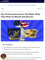 Key US Economic Events This Week: What They Mean for Bitcoin and Altcoins