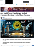 Abu Dhabi Firms Plan Dirham-Backed Stablecoin Pending Central Bank Approval - TheNewsCrypto