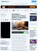 Hashflare Operators Plead Guilty in Massive Fraud Case – News Bytes Bitcoin News