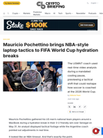 Mauricio Pochettino brings NBA-style laptop tactics to FIFA World Cup hydration breaks