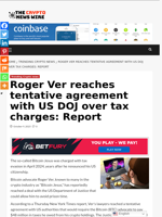 Roger Ver reaches tentative agreement with US DOJ over tax charges: Report - The Crypto News Wire