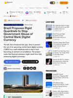 Brazil Proposes Rigid Guardrails to Stop Government Abuse of Central Bank Digital Currency