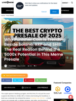 Why Punisher Coin Is Trending Beside Solana, XRP and SHIB: The Real Reason Behind the 5000x Potential in This Meme Presale | Live Bitcoin News