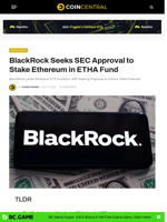 BlackRock Seeks SEC Approval to Stake Ethereum in ETHA Fund
