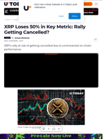 XRP Loses 50% in Key Metric: Rally Getting Cancelled?