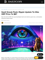Swell Sneak Peek: Ripple Update To Hike XRP Price To $8? - DailyCoin