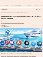 SUI dominates 2026 L1 volume with $43B – What it means for price - AMBCrypto