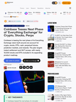 Coinbase Teases Next Phase of 'Everything Exchange' for Crypto, Stocks, Perps – Bitcoin News