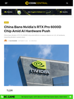 China Bans Nvidia’s RTX Pro 6000D Chip Amid AI Hardware Push