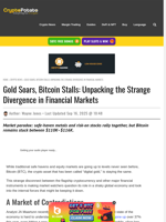 Gold Soars, Bitcoin Stalls: Unpacking the Strange Divergence in Financial Markets