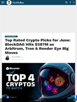 Top Rated Crypto Picks for June 2025: ARB, RNDR, TRX & BlockDAG