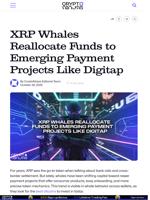 XRP Whales Reallocate Funds to Emerging Payment Projects Like Digitap