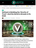 VeChain Is Building the 'Gravity of Trust'—And the World Is Already in Its Orbit - Crypto News Flash