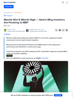 Mantle (MNT) Hits 5-Month High — What’s Powering This Rally?