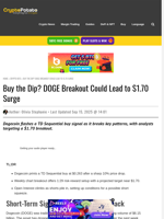 Buy the Dip? DOGE Breakout Could Lead to $1.70 Surge