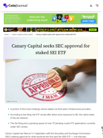 Canary Capital seeks SEC approval for staked SEI ETF - CoinJournal