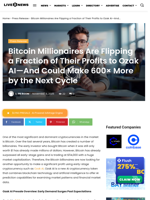 Bitcoin Millionaires Are Flipping a Fraction of Their Profits to Ozak AI—And Could Make 600× More by the Next Cycle | Live Bitcoin News