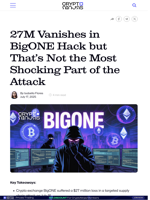 27M Vanishes in BigONE Hack but That’s Not the Most Shocking Part of the Attack