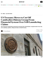 US Treasury Moves to Cut Off Cambodia’s Huione Group From Financial System Over $4B Laundering Claims - Decrypt