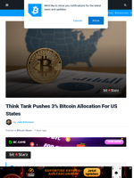 Think Tank Pushes 3% Bitcoin Allocation For US States