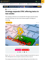 Strategy Expands STRC Offering Twice in One Week