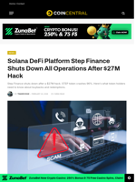 Solana DeFi Platform Step Finance Shuts Down All Operations After $27M Hack - CoinCentral