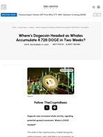 Where’s Dogecoin Headed as Whales Accumulate 4.72B DOGE in Two Weeks?