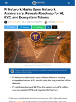 Pi Network Reveals Roadmap for AI, KYC, and Ecosystem Tokens