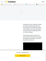 Coinbase Ends Acquisition Talks for U.K.-Based BVNK: Report