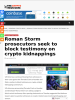 Roman Storm prosecutors seek to block testimony on crypto kidnappings - The Crypto News Wire