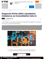Dogecoin Prints 200% Liquidation Imbalance as Consolidation Sets In