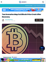 Two Scenarios Map Out Bitcoin Price Crash After Recovery