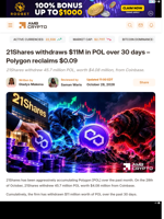 21Shares withdraws $11M in POL over 30 days - Polygon reclaims $0.09 - AMBCrypto