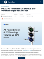 MEXC: AI Tokenized US Stock & ETF Volume Surges 88% in Sept - TechBullion