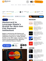 Mastercard to Leverage Ripple’s RLUSD for Next-Gen Fiat Payment Settlement – Crypto News Bitcoin News