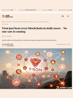 Tron just beat every blockchain in daily users - No one saw it coming - AMBCrypto
