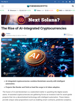 The Rise of AI-Integrated Cryptocurrencies - TheNewsCrypto