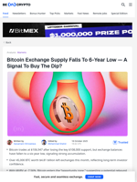 Bitcoin Exchange Supply At 6-Year Low: Buy The Dip Or Dump?